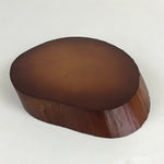 Japanese Wooden Flower Vase Stand Vtg Oval Kadai Board Ikebana Bonsai WT428