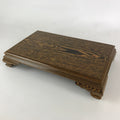 Japanese Wooden Flower Vase Stand Vtg Rectangle Kadai Ikebana Bonsai WT406