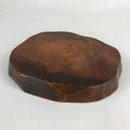 Japanese Wooden Flower Vase Stand Vtg Round Kadai Board Ikebana Bonsai WT426