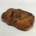 Japanese Wooden Flower Vase Stand Vtg Unique Kadai Board Ikebana Bonsai WT412