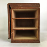 Japanese Wooden Folding Table Vtg Low desk 3 Drawers Sliding Brown T308