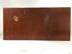 Japanese Wooden Folding Table Vtg Low desk 3 Drawers Sliding Brown T308