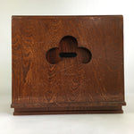 Japanese Wooden Folding Table Vtg Low desk 3 Drawers Sliding Brown T308