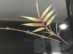 Japanese Wooden Handmade Lacquered Tray Obon Vtg Nurimono Black UR531