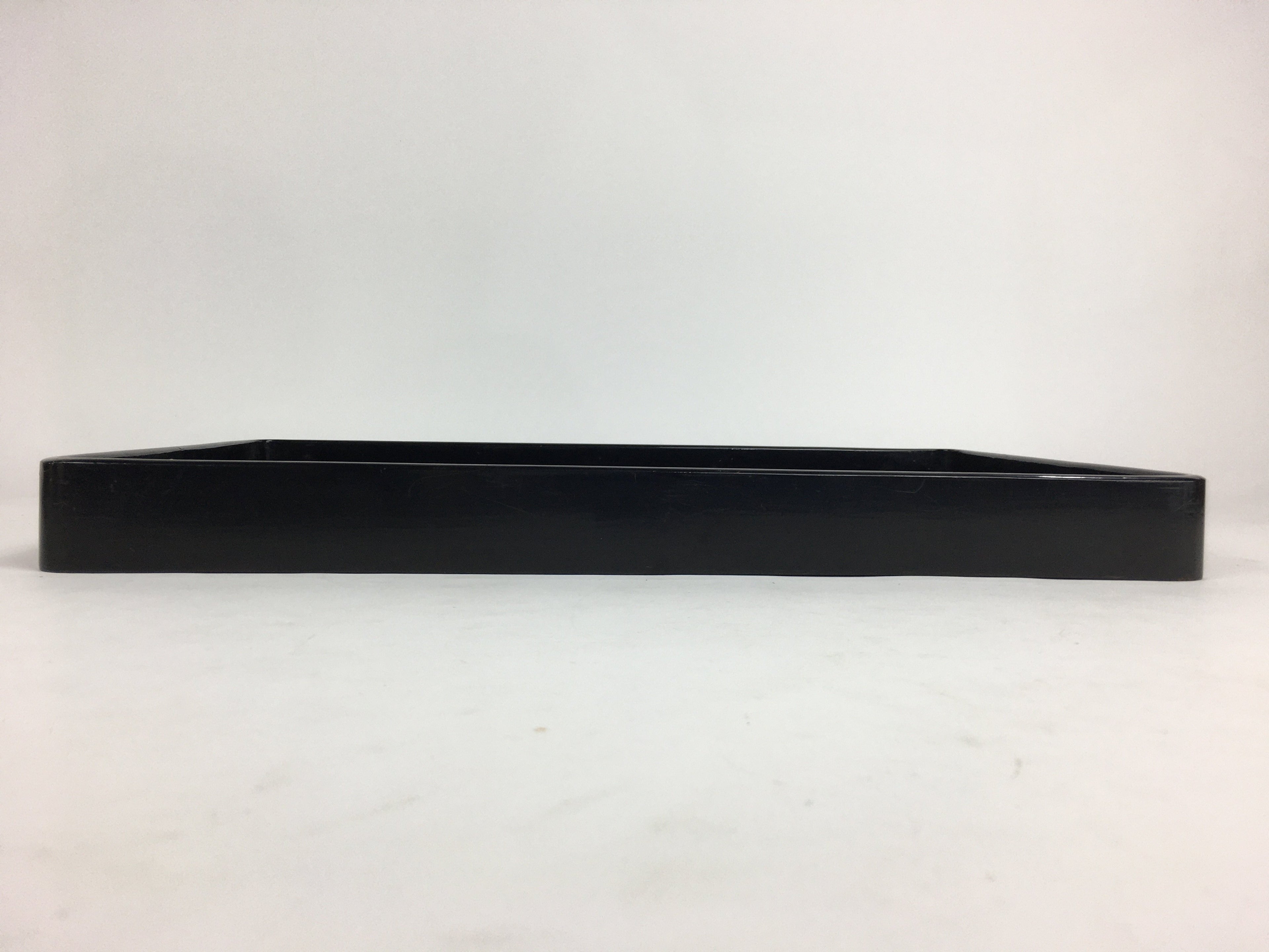 Japanese Wooden Handmade Lacquered Tray Obon Vtg Nurimono Black UR531