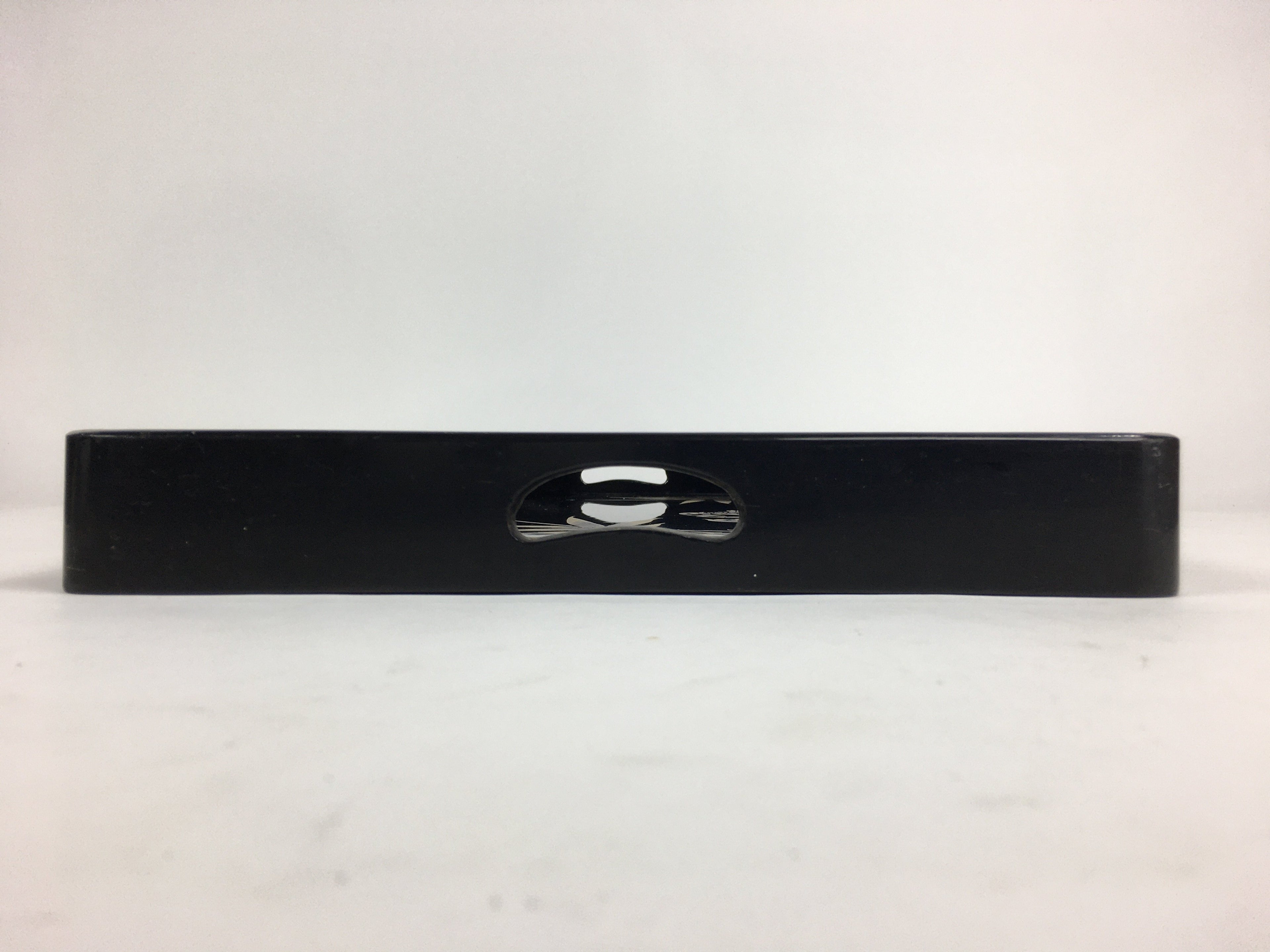 Japanese Wooden Handmade Lacquered Tray Obon Vtg Nurimono Black UR531