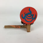 Japanese Wooden Handmade Traditional Toy Vtg Whistle Drum Denden-Daiko JK242