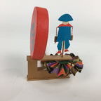 Japanese Wooden Handmade Traditional Toy Vtg Whistle Drum Denden-Daiko JK242