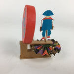 Japanese Wooden Handmade Traditional Toy Vtg Whistle Drum Denden-Daiko JK242