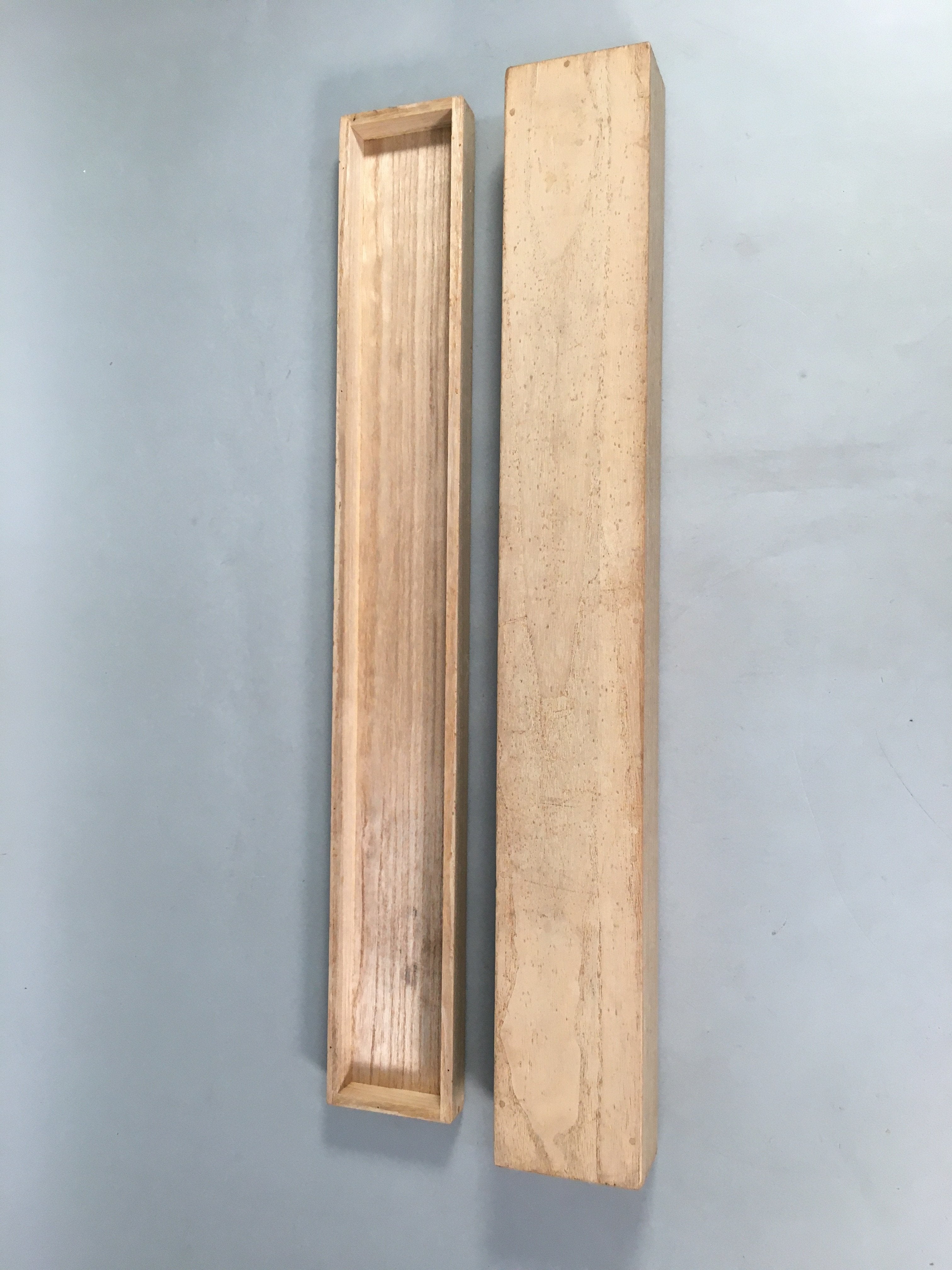 Japanese Wooden Hanging Scroll Box Vtg Kakejiku Hako Inside Length 57.8cm SB141