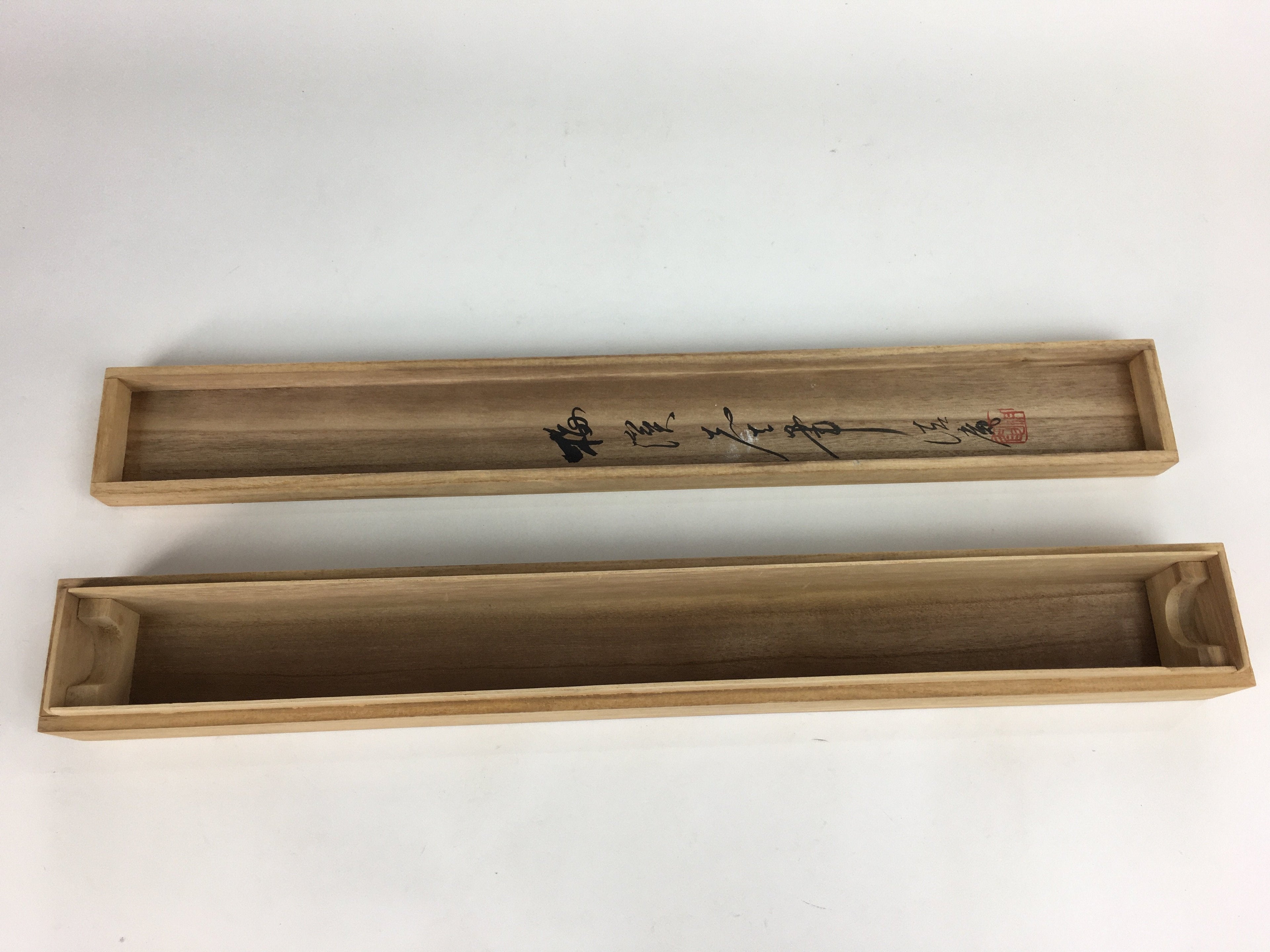 Japanese Wooden Hanging Scroll Box Vtg Kakejiku Hako Inside Length 59.3cm SB169