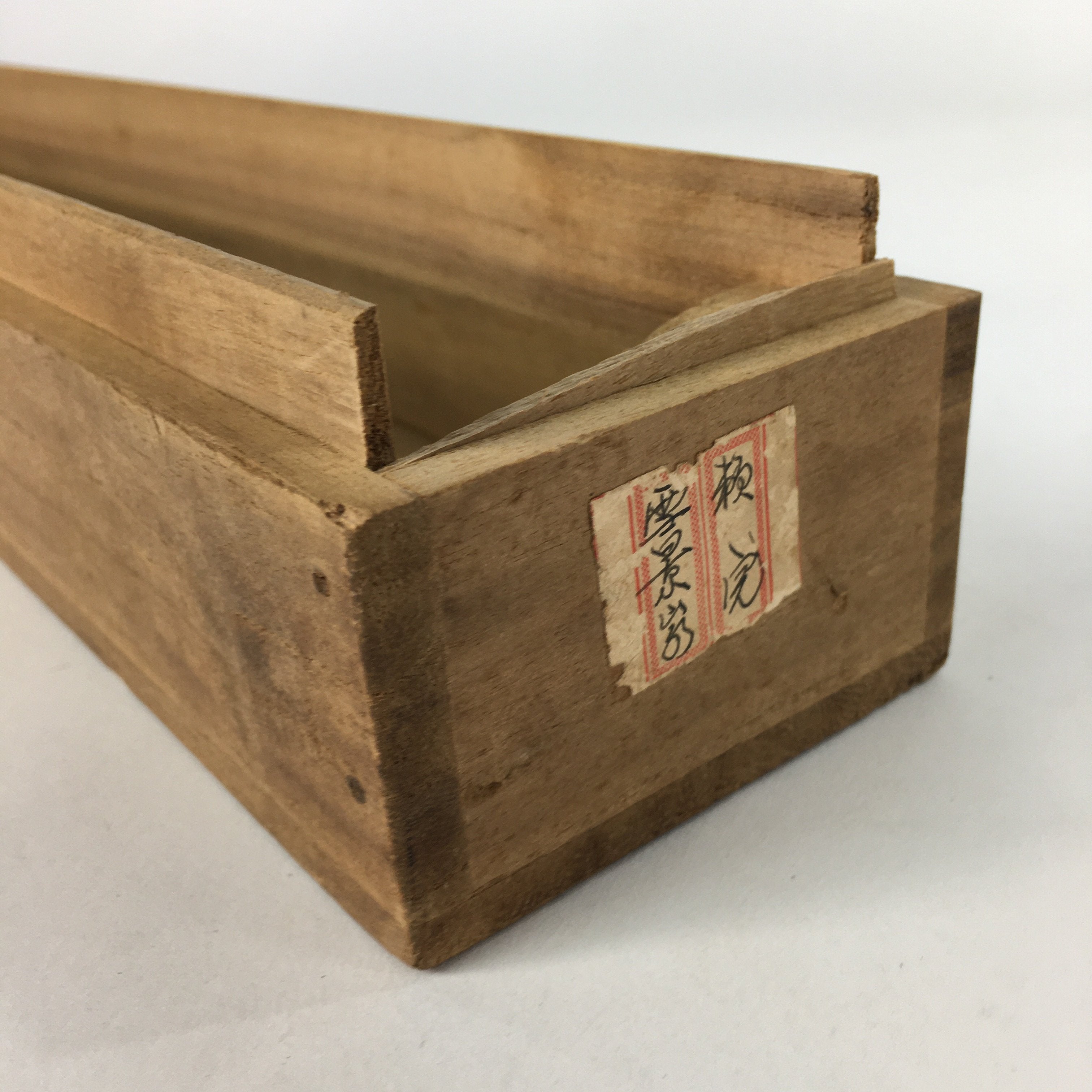 Japanese Wooden Hanging Scroll Box Vtg Kakejiku Hako Inside Length 62.7cm SB160