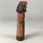 Japanese Wooden Hokkaido Statue Ainu Nipopo Vtg Okimono Brown KF411