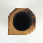 Japanese Wooden Hokkaido Statue Ainu Nipopo Vtg Pen Stand Brown AB93
