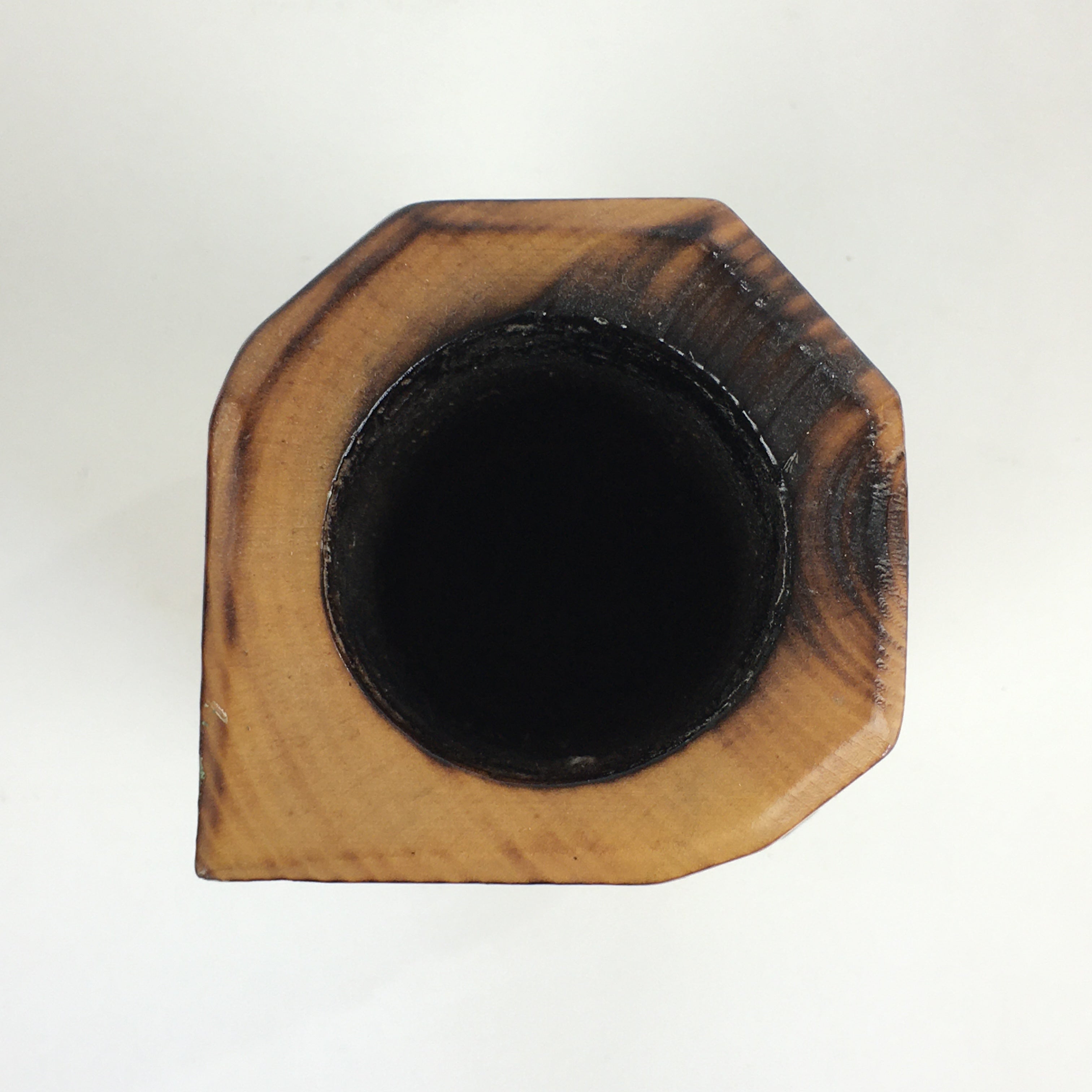 Japanese Wooden Hokkaido Statue Ainu Nipopo Vtg Pen Stand Brown AB93