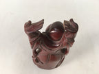 Japanese Wooden Hotei-Son Statue Vtg 7 Gods Good Fortune Wealth BD606