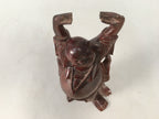 Japanese Wooden Hotei-Son Statue Vtg 7 Gods Good Fortune Wealth BD606
