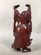 Japanese Wooden Hotei-Son Statue Vtg 7 Gods Good Fortune Wealth BD606