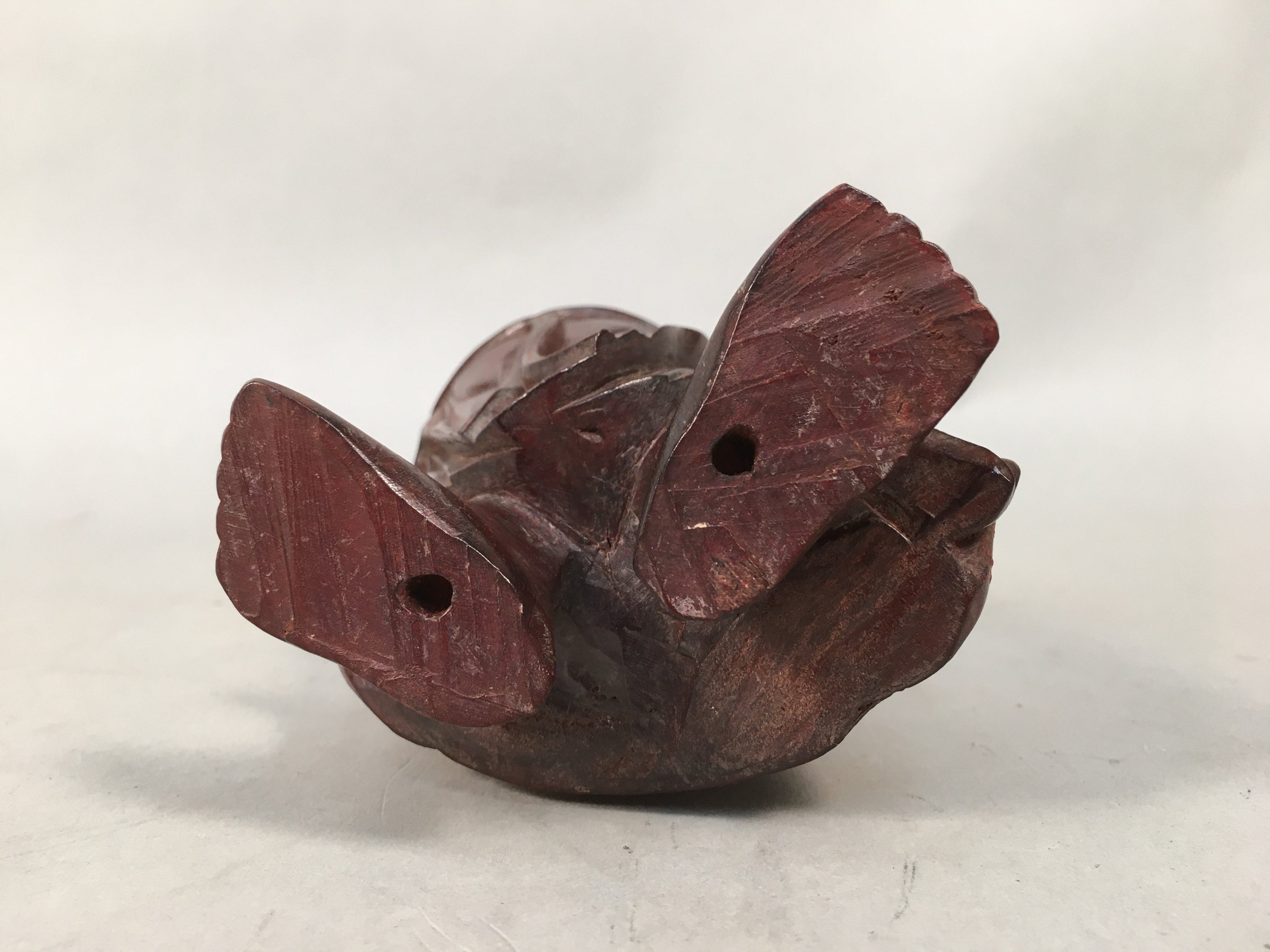 Japanese Wooden Hotei-Son Statue Vtg 7 Gods Good Fortune Wealth BD606
