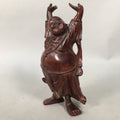 Japanese Wooden Hotei-Son Statue Vtg 7 Gods Good Fortune Wealth BD606