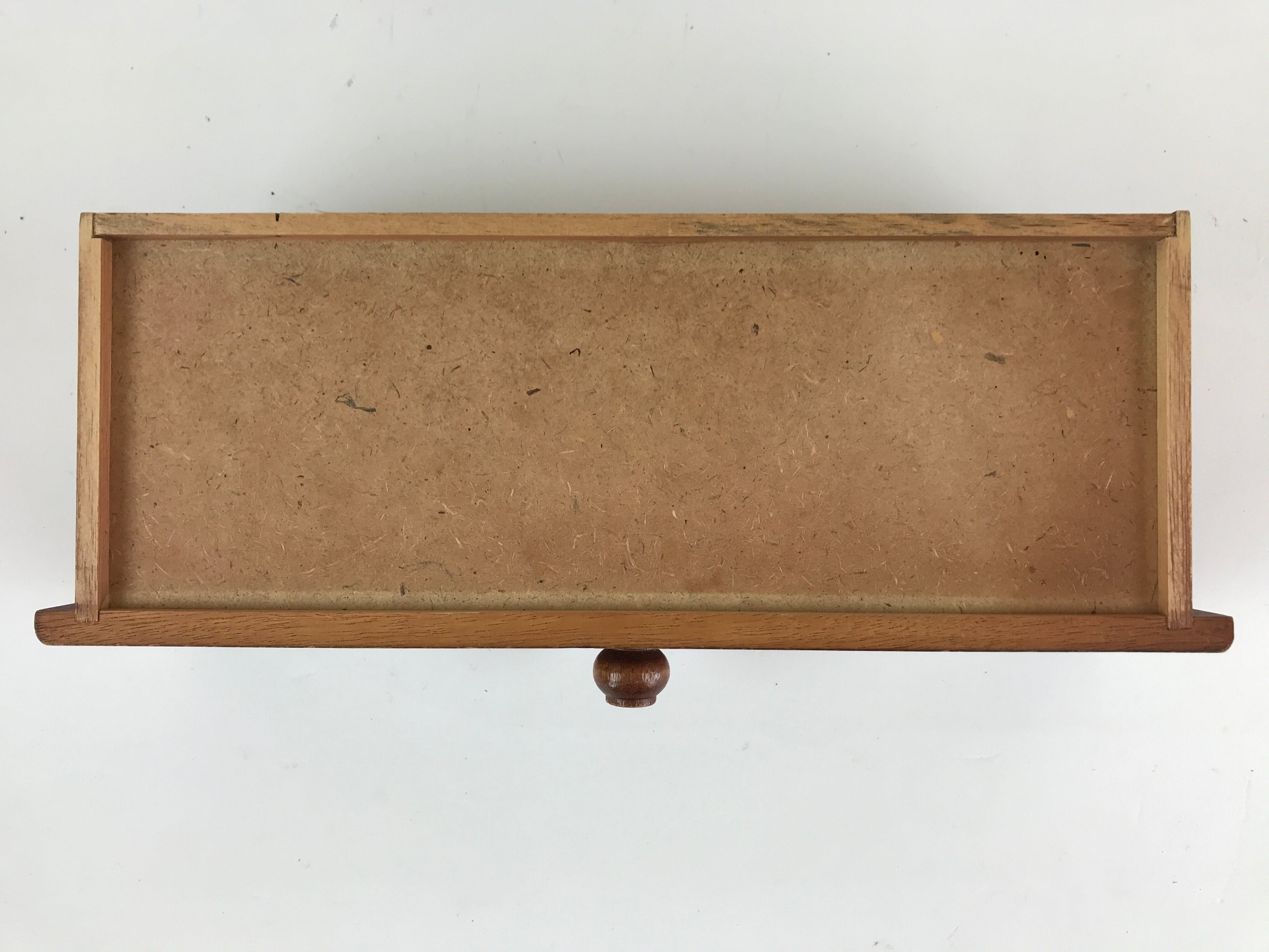 Japanese Wooden Keshobako Cosmetic Box Vtg Vanity Mirror One Drawer T322