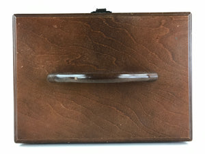 Japanese Wooden Keshobako Cosmetic Box Vtg Vanity Mirror One Drawer T322