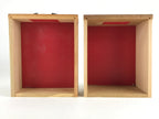 Japanese Wooden Keshobako Cosmetic Box Vtg Vanity Mirror Two Drawers T328