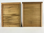 Japanese Wooden Keshobako Cosmetic Box Vtg Vanity Mirror Two Drawers T328