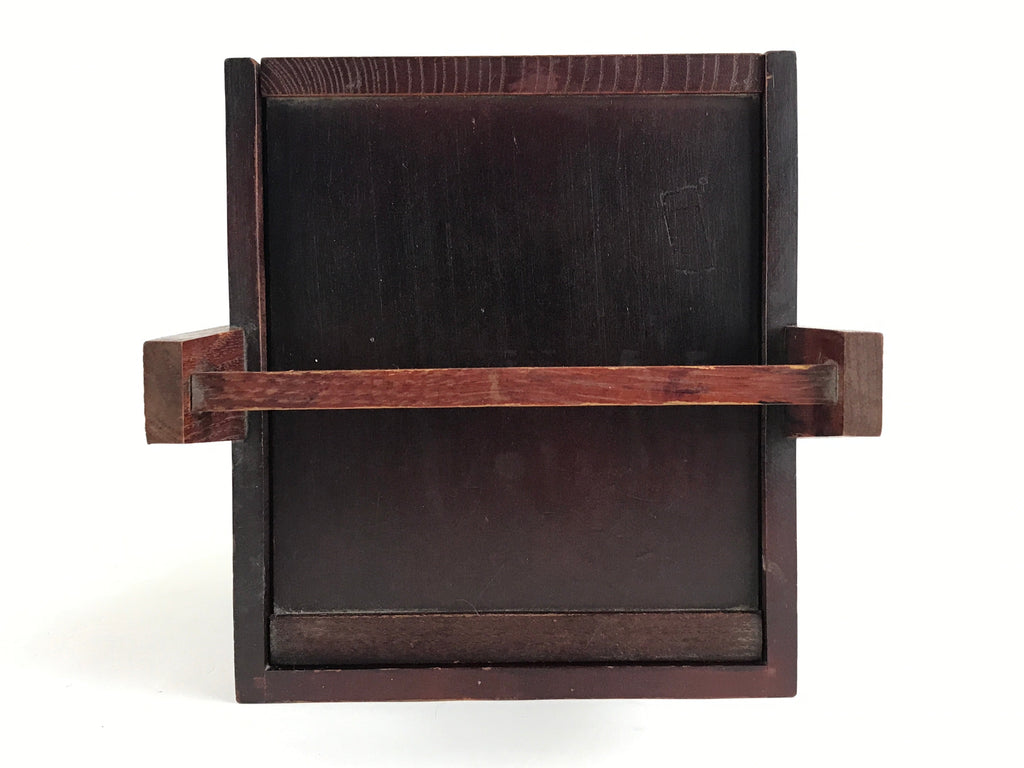 Japanese Wooden Keshobako Cosmetic Box Vtg Vanity Mirror Two Drawers T328