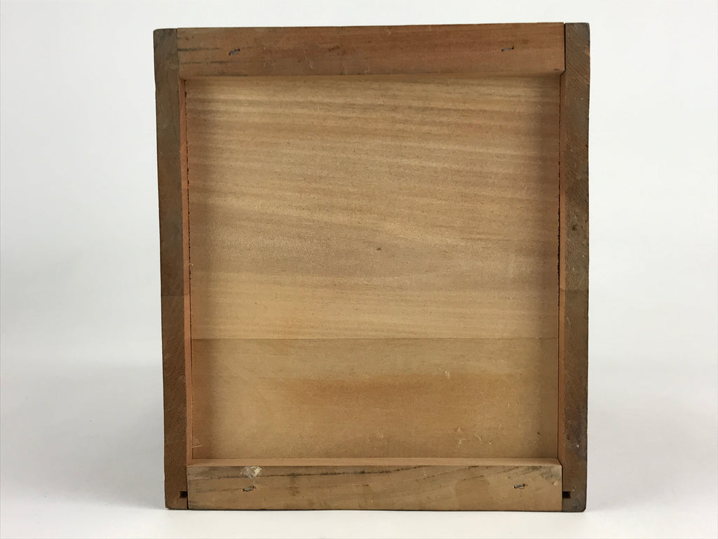 Japanese Wooden Keshobako Cosmetic Box Vtg Vanity Mirror Two Drawers T328