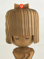 Japanese Wooden Kokeshi Doll Girl Figurine Traditional Craft Folk Art Toy KF634
