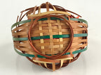 Japanese Wooden Kokeshi Doll Vtg Basket Figurine Traditional Craft Folk Art Toy