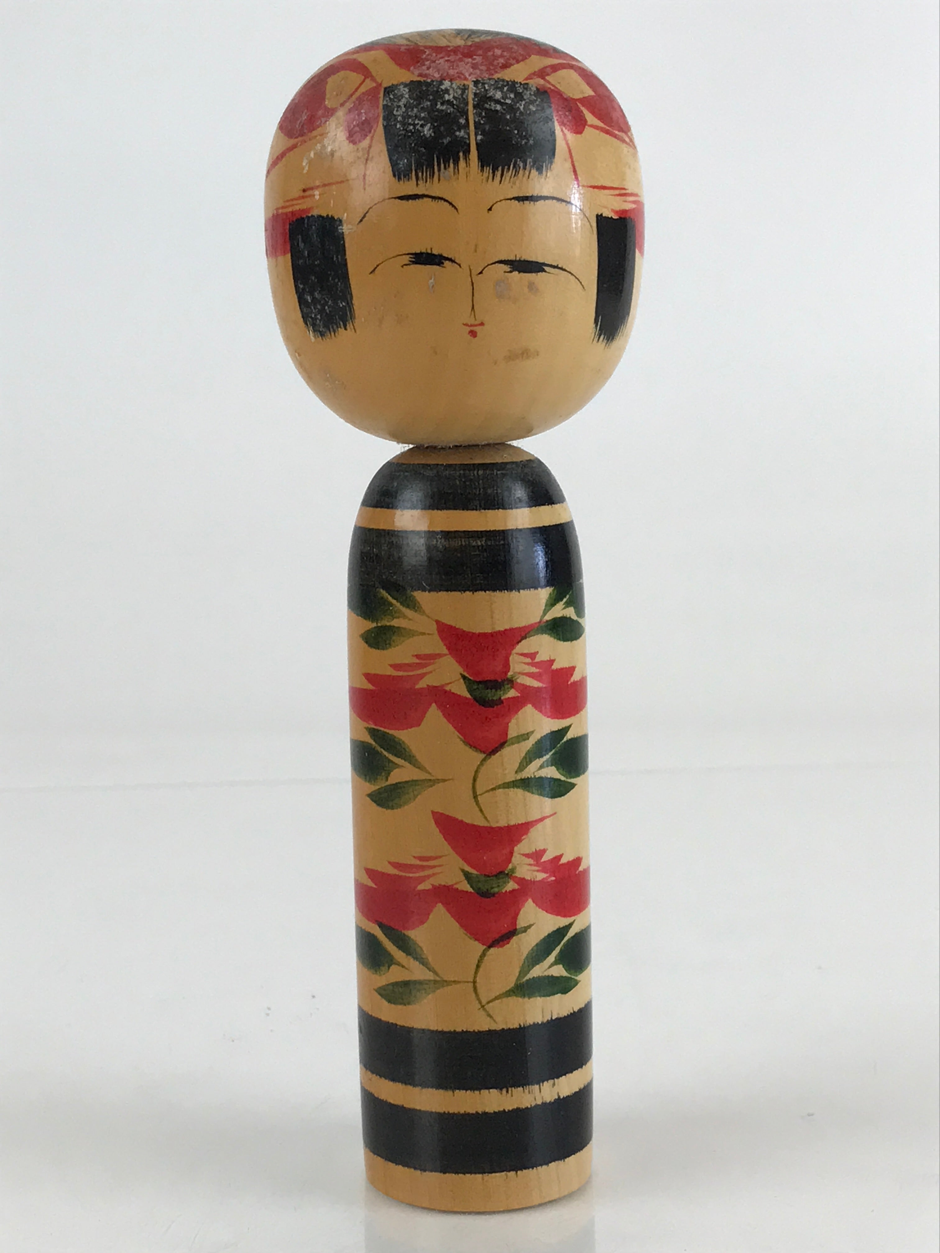 Japanese Wooden Kokeshi Doll Vtg Figurine Traditional Craft Toy KF608