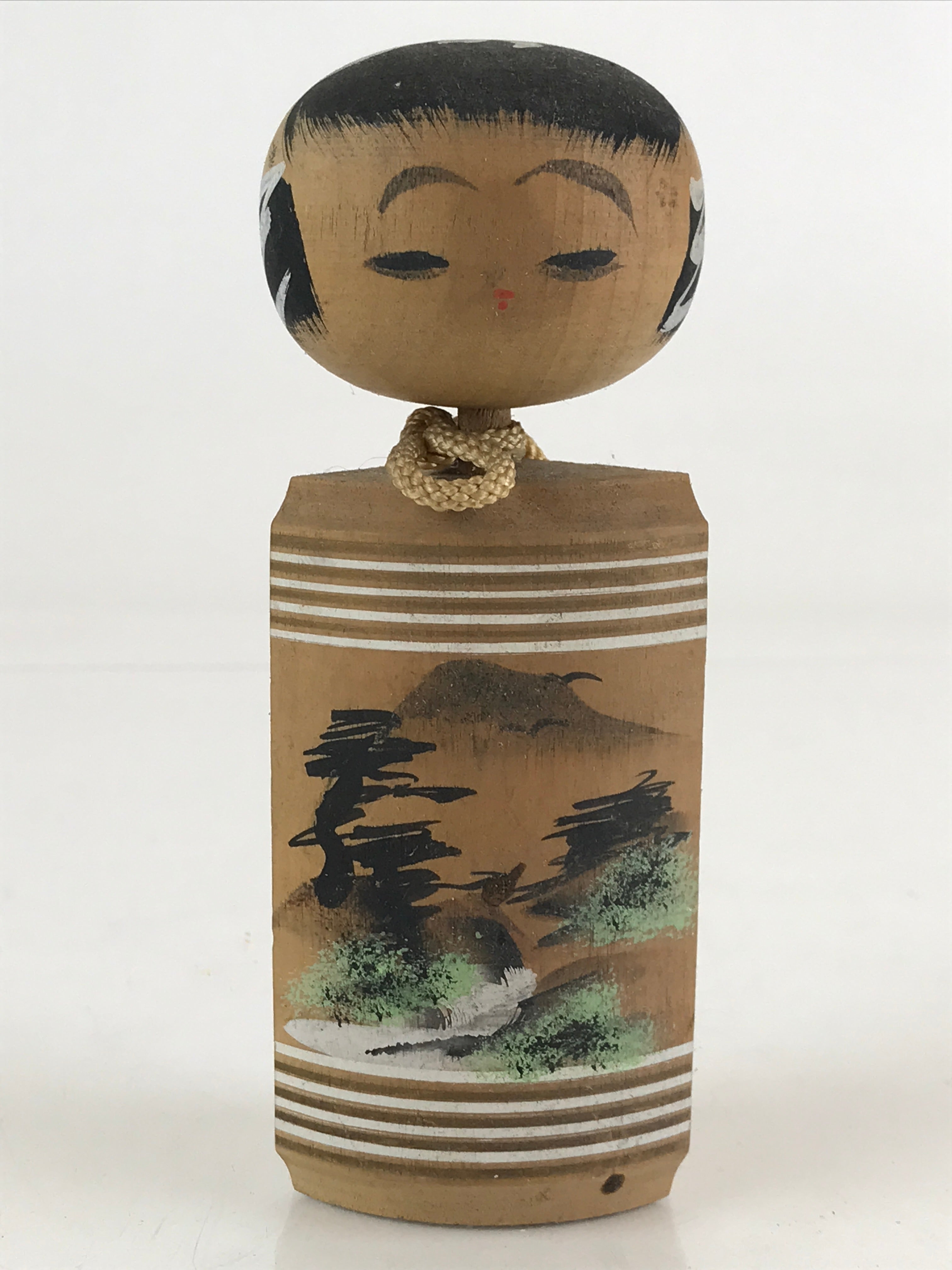Japanese Wooden Kokeshi Doll Vtg Figurine Traditional Craft Toy KF609