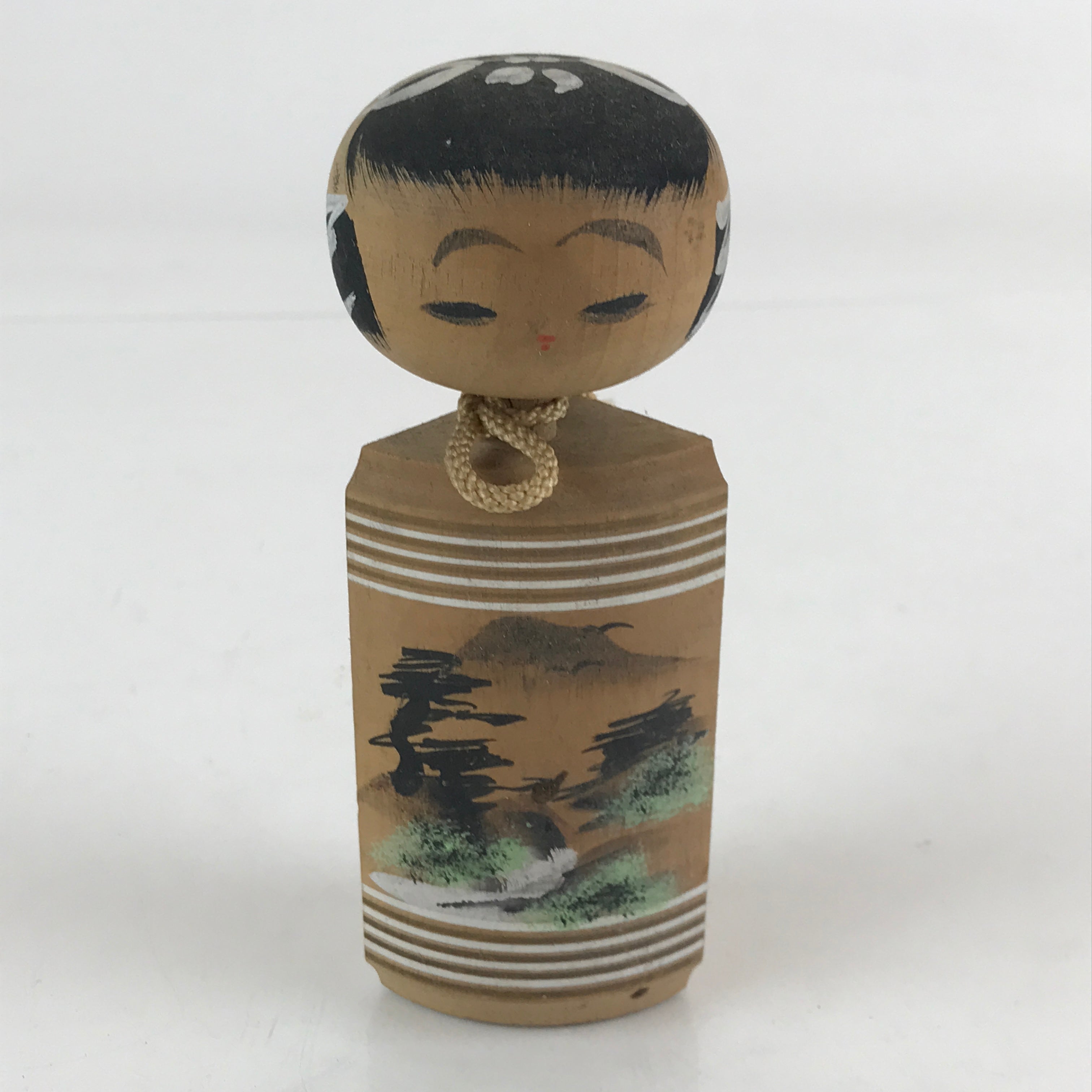 Japanese Wooden Kokeshi Doll Vtg Figurine Traditional Craft Toy KF609