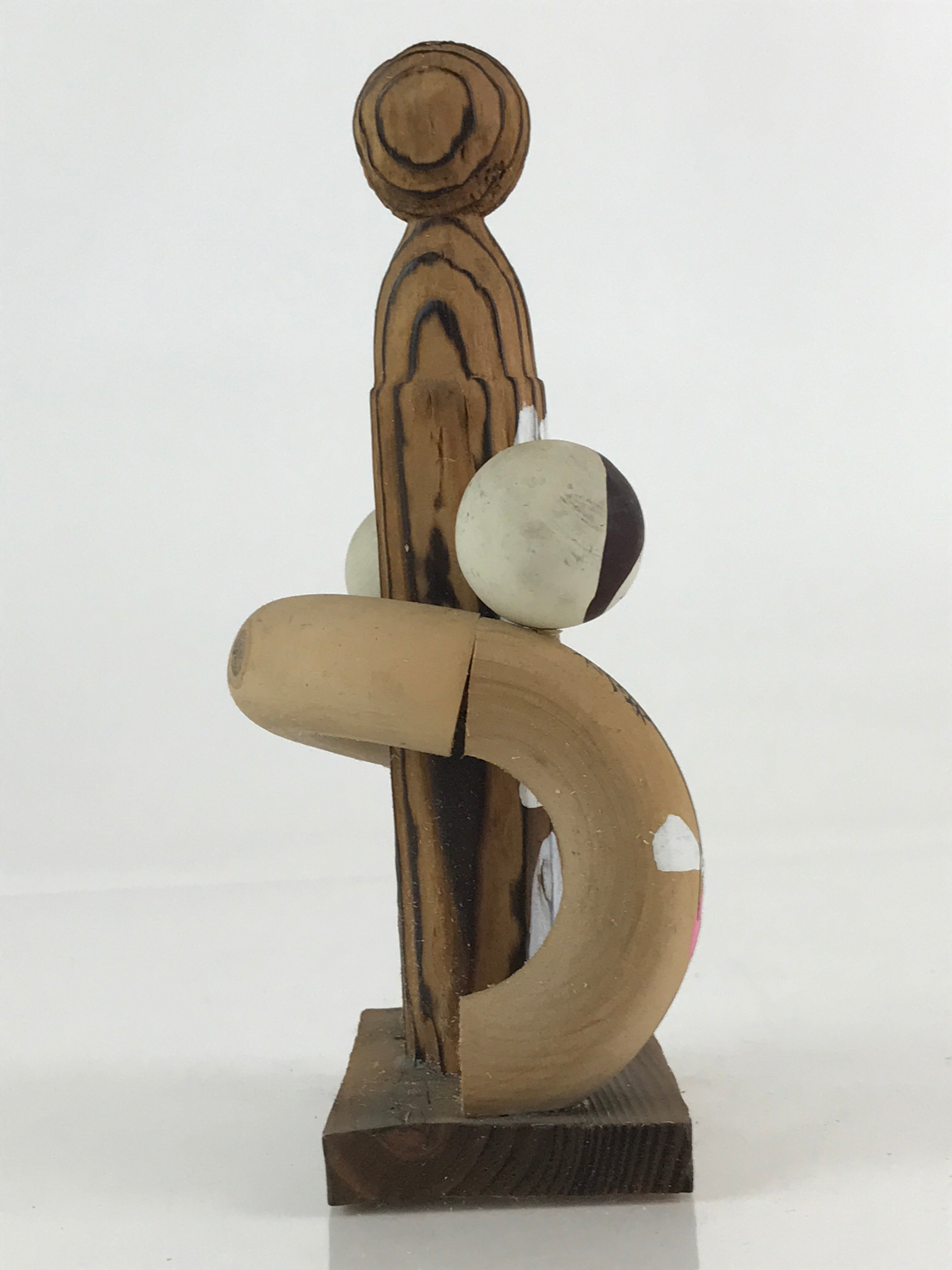Japanese Wooden Kokeshi Doll Vtg Figurine Traditional Craft Toy KF614