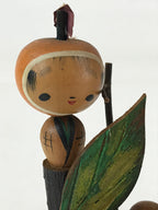 Japanese Wooden Kokeshi Doll Vtg Figurine Traditional Craft Toy KF617