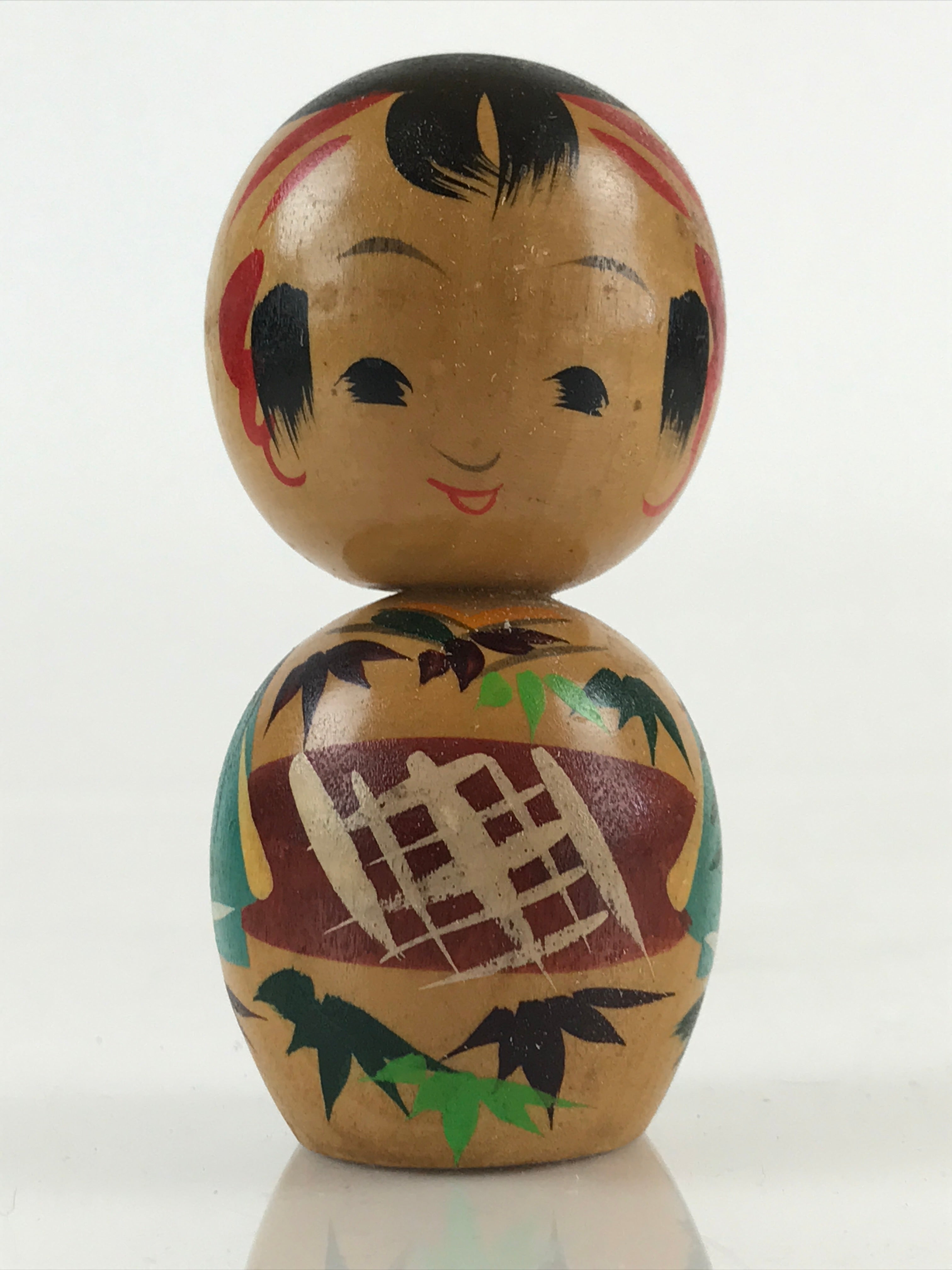 Japanese Wooden Kokeshi Doll Vtg Figurine Traditional Craft Toy KF625