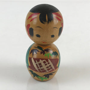 Japanese Wooden Kokeshi Doll Vtg Figurine Traditional Craft Toy KF625