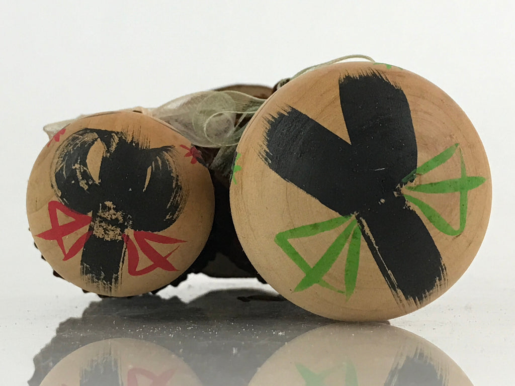 Japanese Wooden Kokeshi Doll Vtg Figurine Traditional Craft Toy Pine Cone KF607