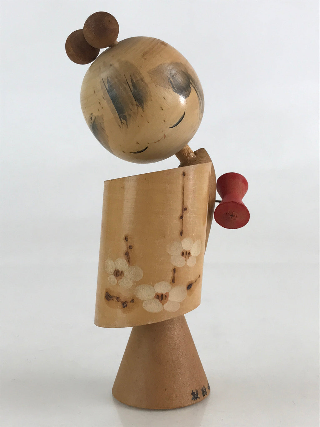 Japanese Wooden Kokeshi Doll Vtg Geisha Figurine Traditional Craft Folk Art Toy