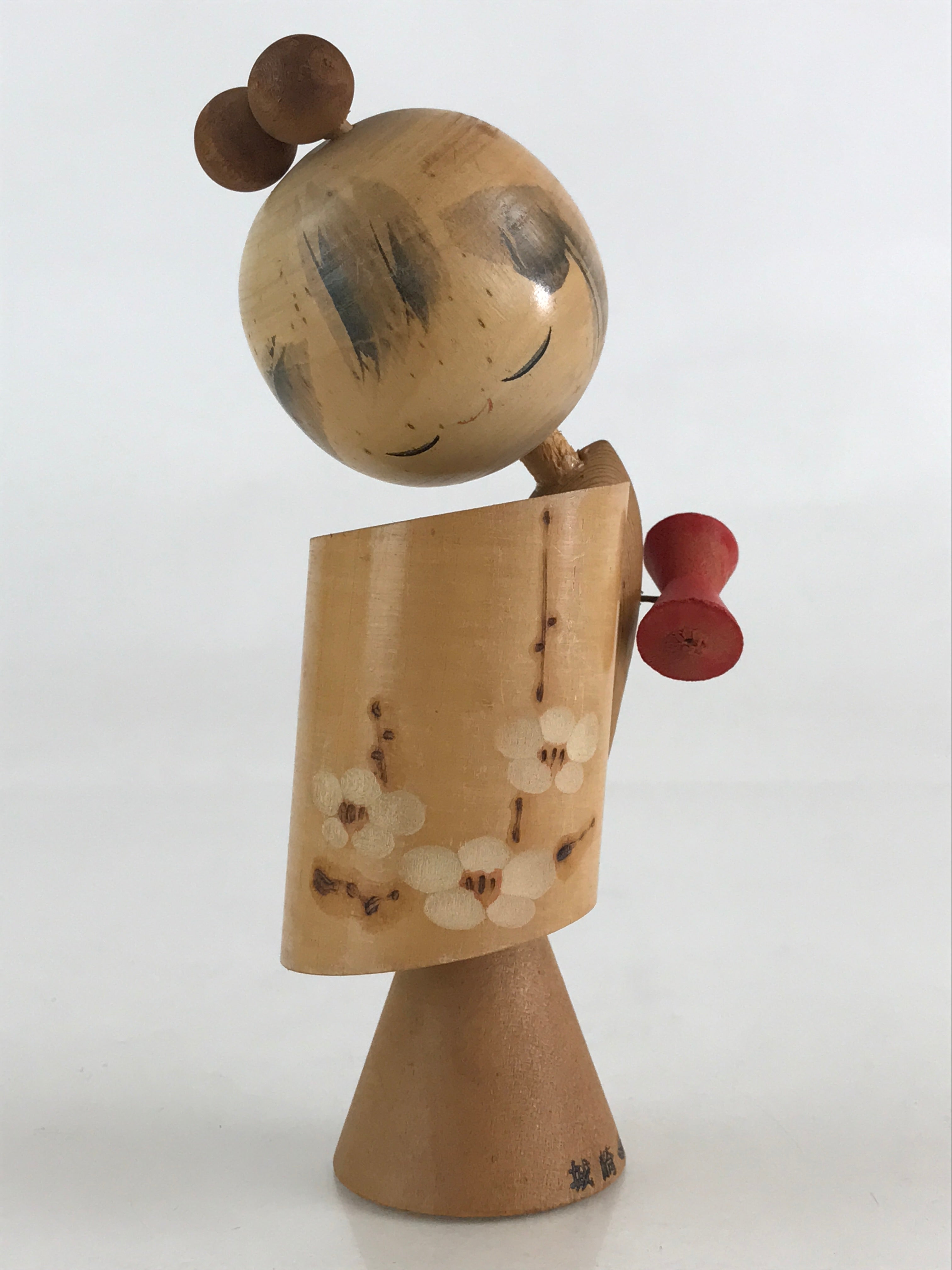 Japanese Wooden Kokeshi Doll Vtg Geisha Figurine Traditional Craft Folk Art Toy