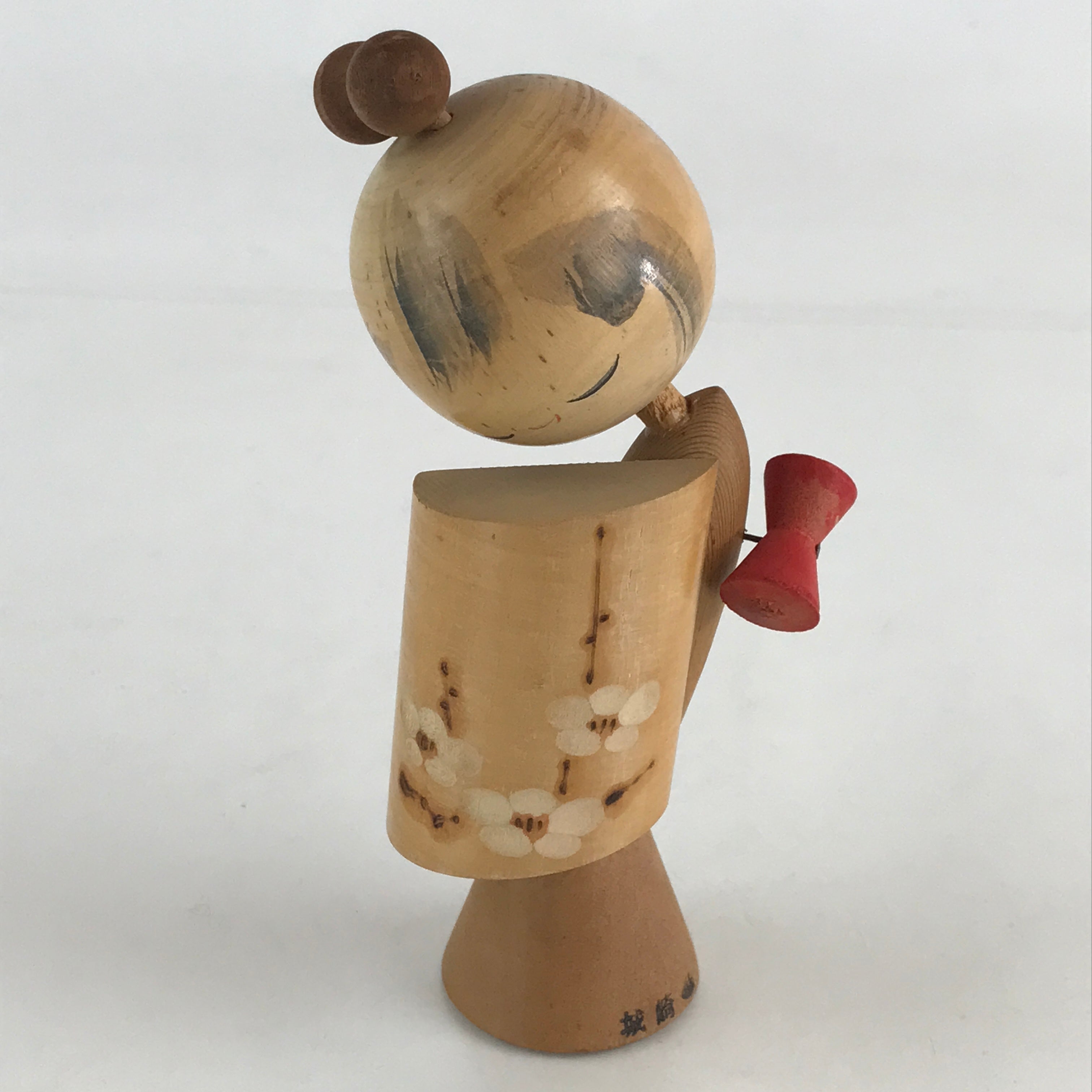 Japanese Wooden Kokeshi Doll Vtg Geisha Figurine Traditional Craft Folk Art Toy