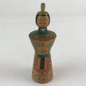 Japanese Wooden Kokeshi Hina Doll Vtg Figurine Traditional Craft Toy KF611