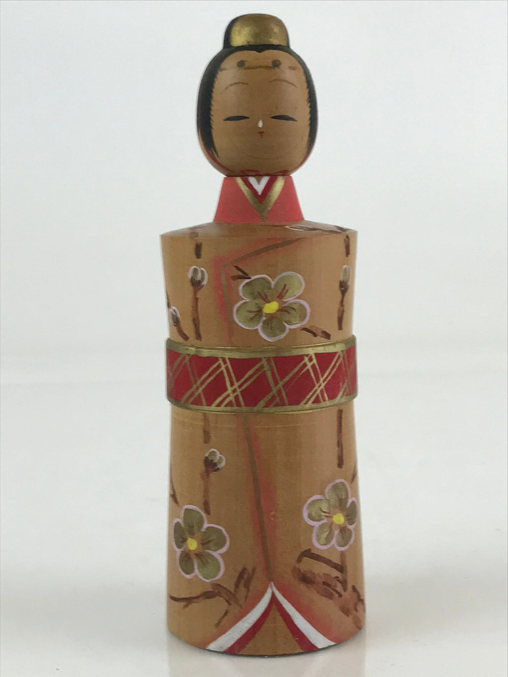 Japanese Wooden Kokeshi Hina Doll Vtg Figurine Traditional Craft Toy KF612