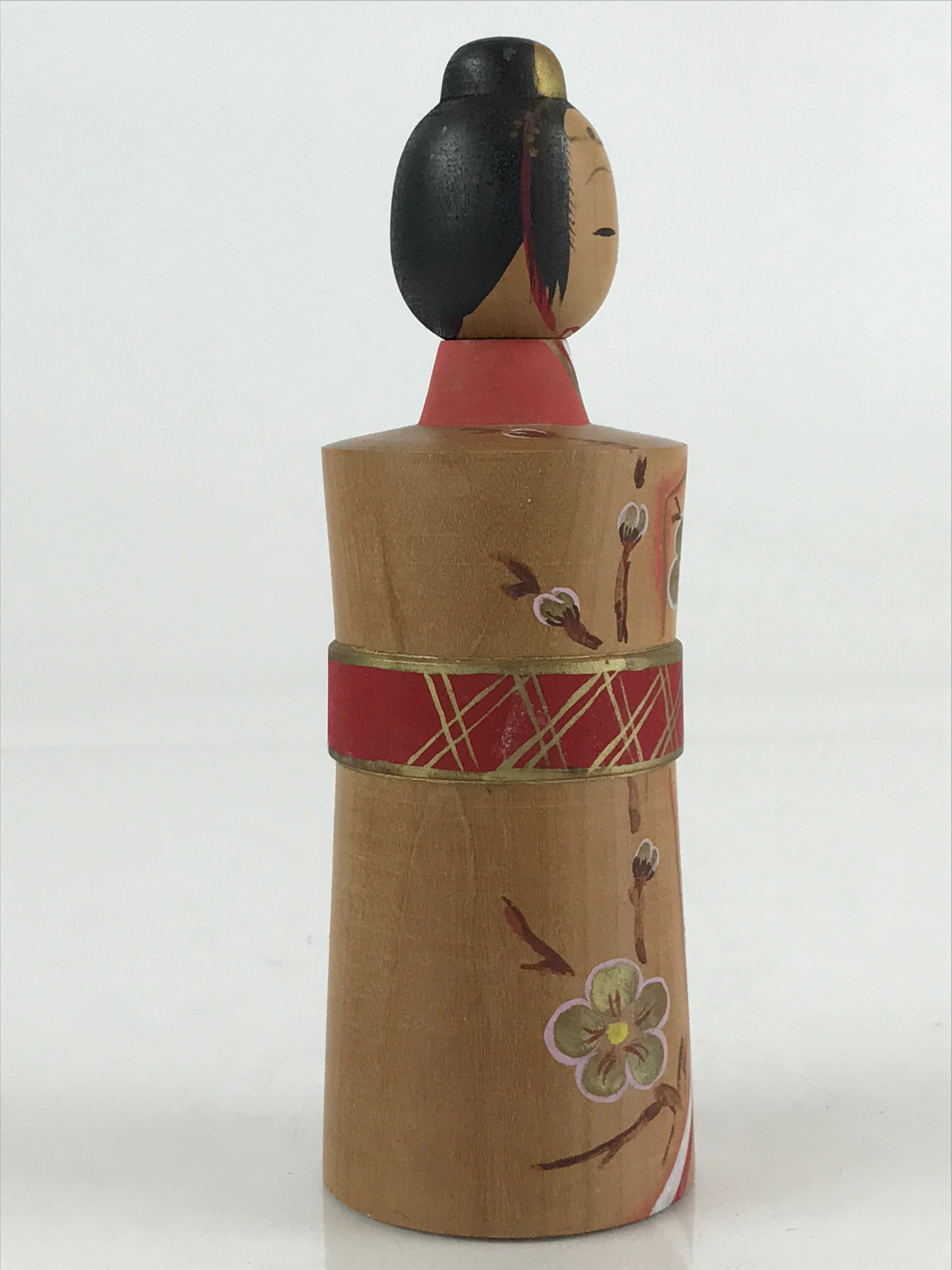 Japanese Wooden Kokeshi Hina Doll Vtg Figurine Traditional Craft Toy KF612