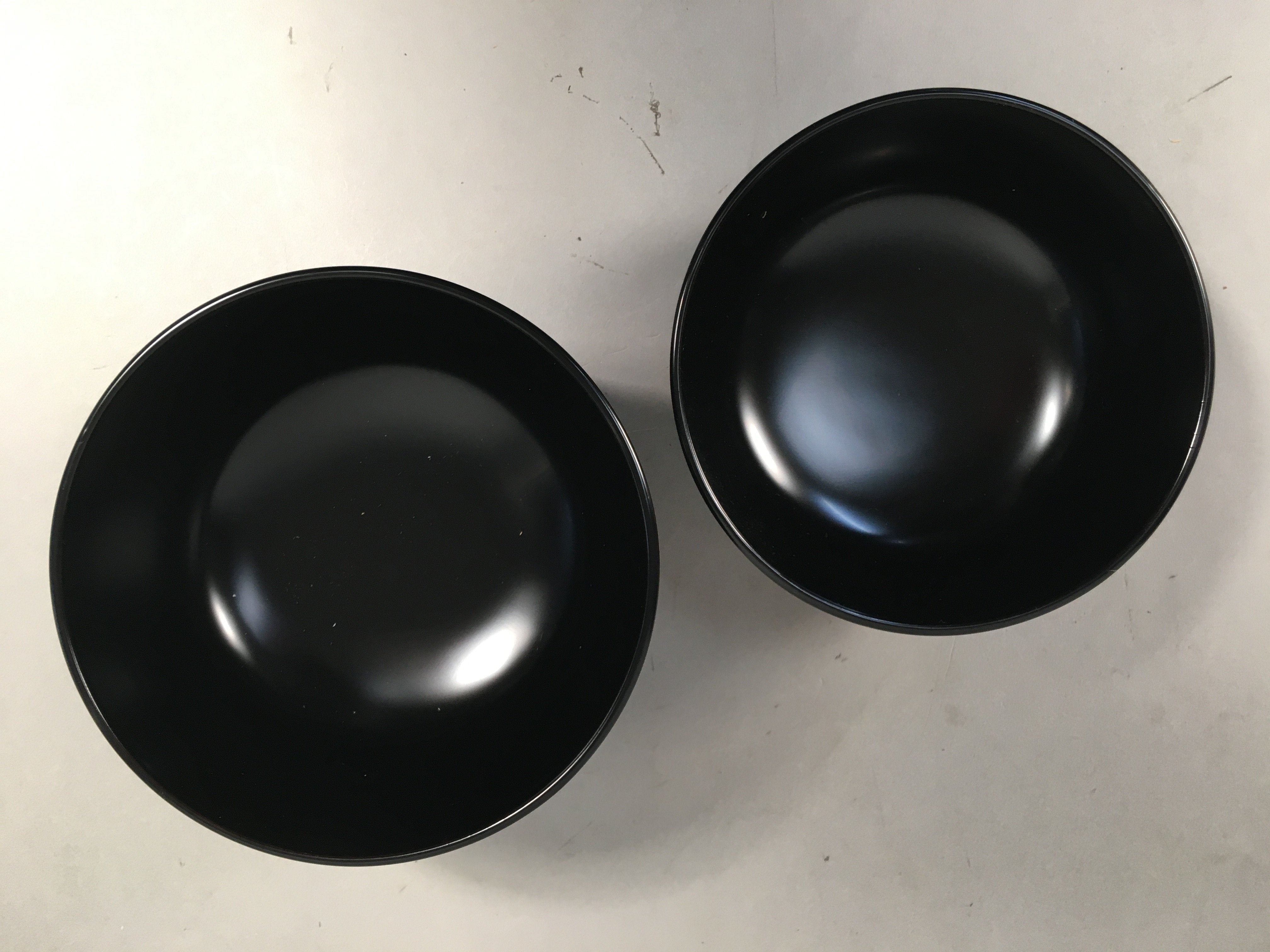 Japanese Wooden Lacquer Lidded Bowl Pair Set Vtg Black Owan Soup Rice PX514