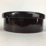 Japanese Wooden Lacquer Lidded Container Tea Box Vtg Brown Chabitsu Sencha UR489