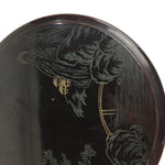 Japanese Wooden Lacquer Lidded Container Tea Box Vtg Brown Chabitsu Sencha UR489