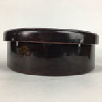 Japanese Wooden Lacquer Lidded Container Tea Box Vtg Brown Chabitsu Sencha UR489